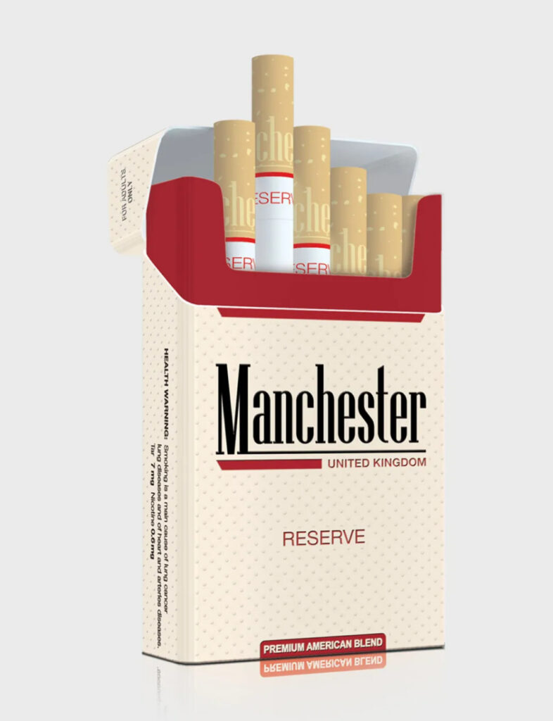 Manchester United Kingdom Reserve Cigarettes - 1 Carton (10 Packs)