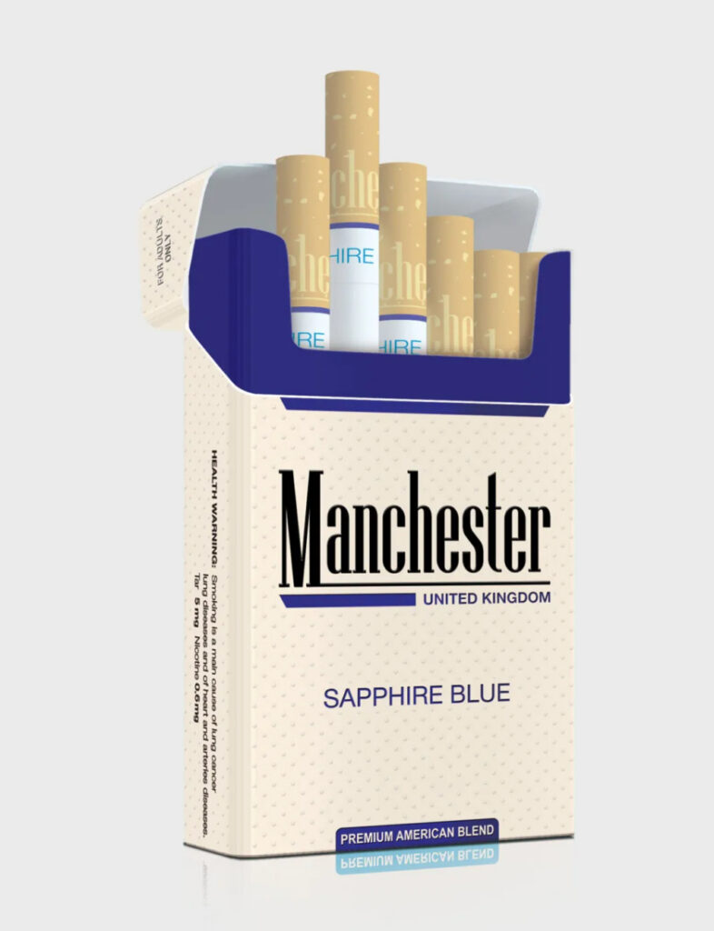 Manchester United Kingdom Sapphire Blue Cigarettes - 1 Carton (10 Packs)